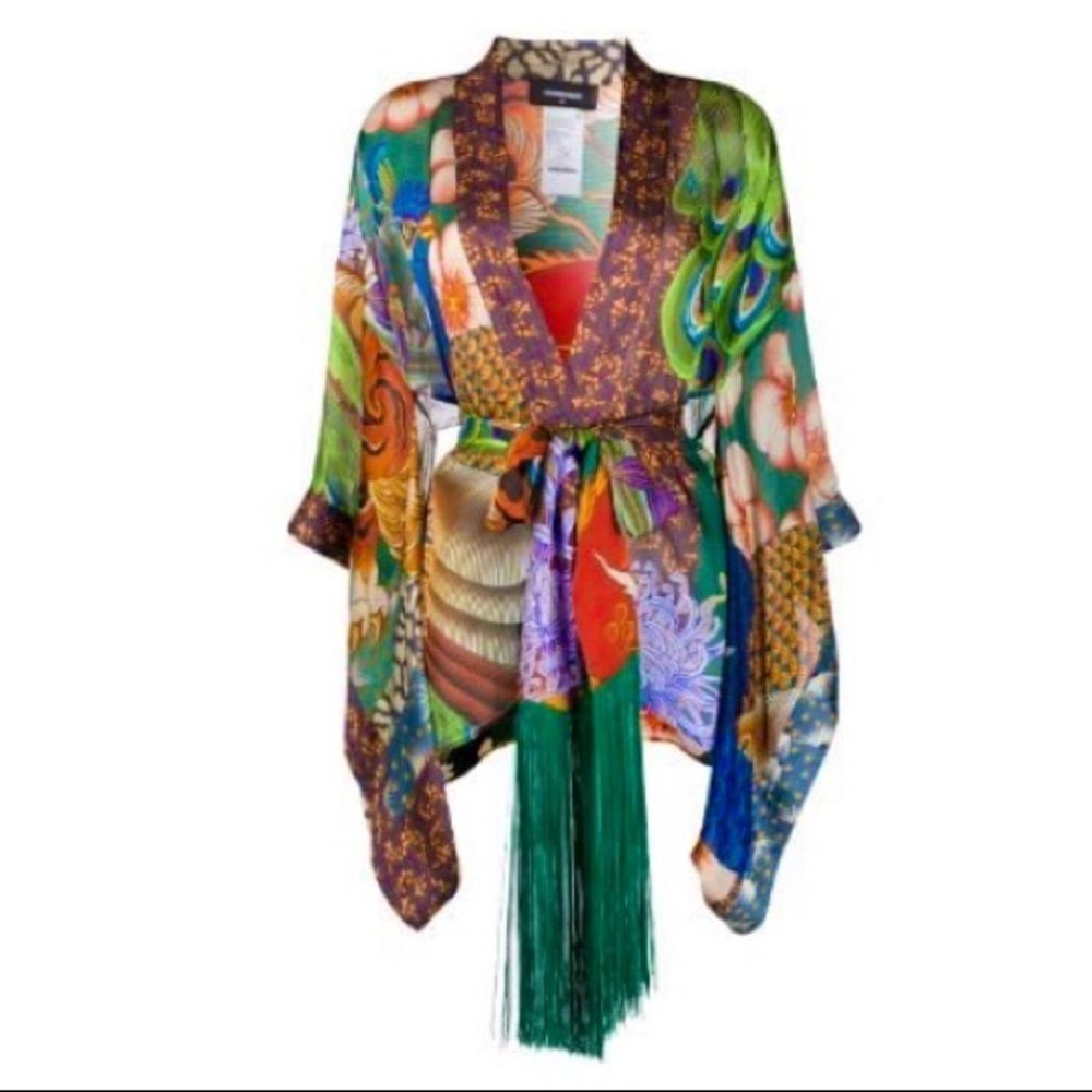 DSquared2 Graphic Print Chiffon Top